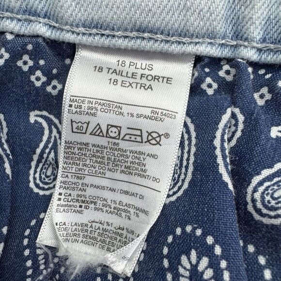 Old Navy High Rise OG Cut Off Denim Jean Shorts Light Wash Size 18 Plus - Picture 4 of 7